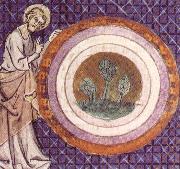 unknow artist God Creates Earth,from the Petite Bible Historiale